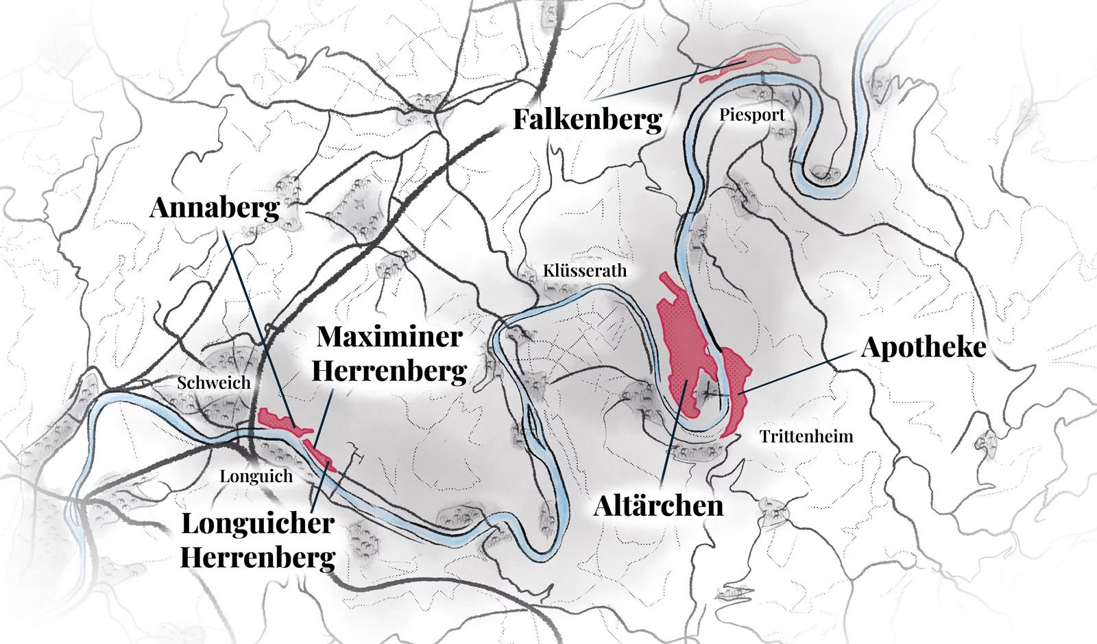 Weingut Christoph Cluesserath Lagenkarte 1